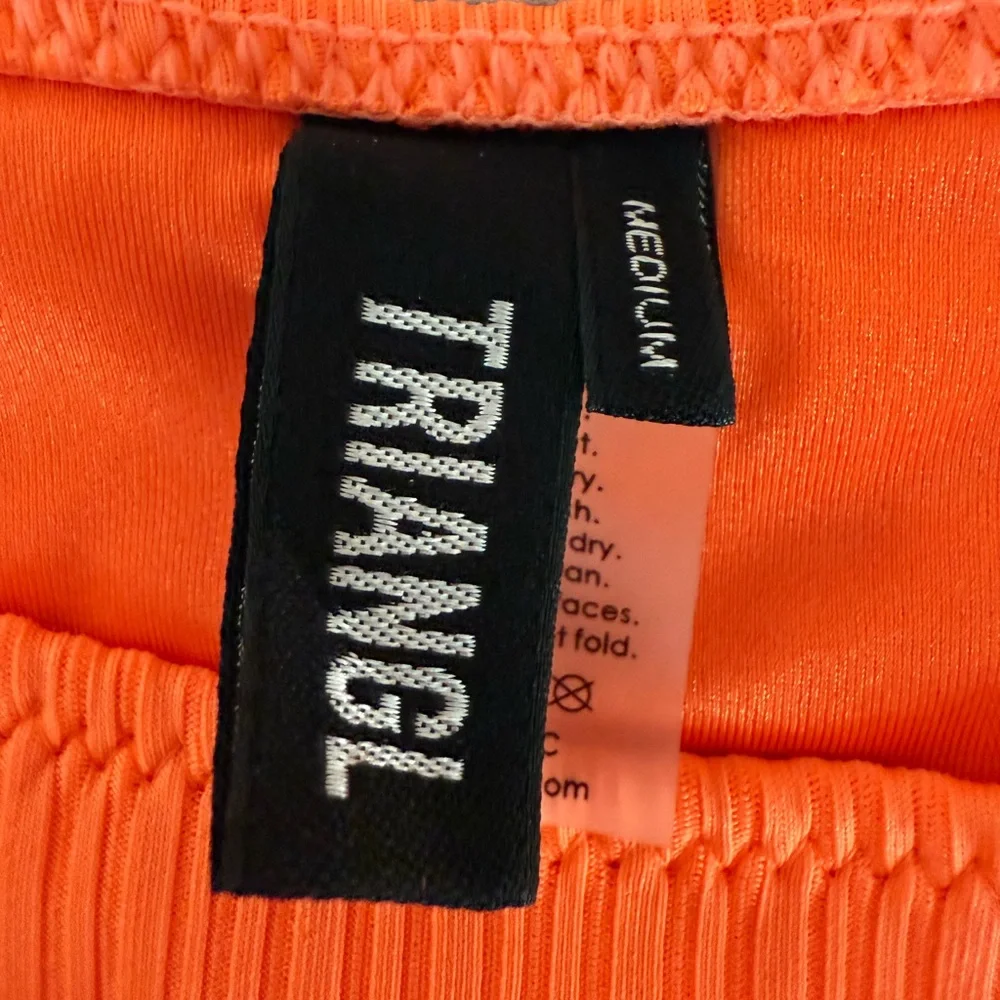 triangl swimwear Neon Orange Ribbed Two-Piece Bikini